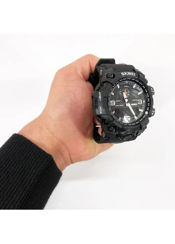 Мужские часы с официальной гарантией 1586BK BLACK, Современные XQ-696 военные часы Skmei (337342652)