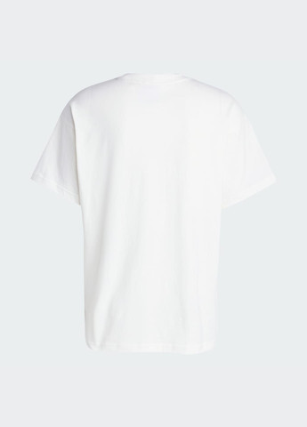 Біла футболка curved trefoil logo gfx adidas