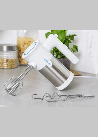 Ручной миксер MG-230 кухонный миксер для дома 5 скоростей 2 насадки белый 300 Вт Magio (298704485)