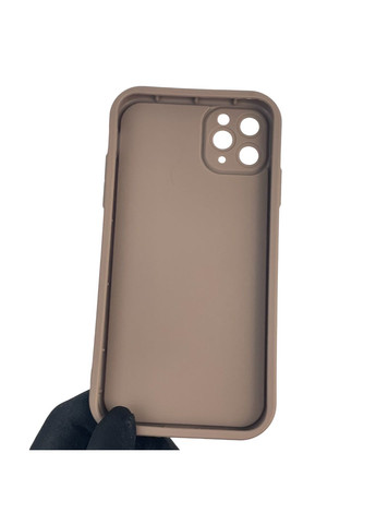 Чехол силиконовый Soft Touch с 3D принтом для iPhone 11 Pro Max коричневый (Полная защита камеры) Apple (370671590)