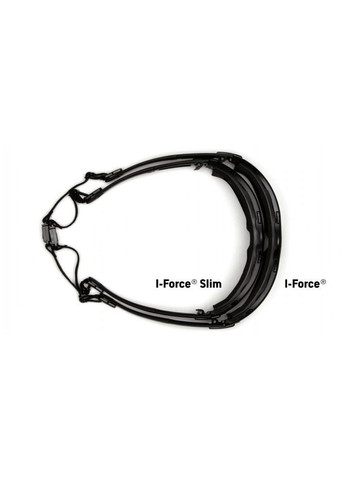 Окуляри захисні з ущільнювачем i-Force Slim (gray) Anti-Fog, чорні Pyramex (370271263)