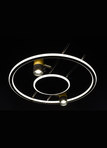 Люстра светодиодная потолочная LED светильник для квартиры на потолок лэд с пультом 26534 Черный 9х52х65 см. Sunnysky (364493853)