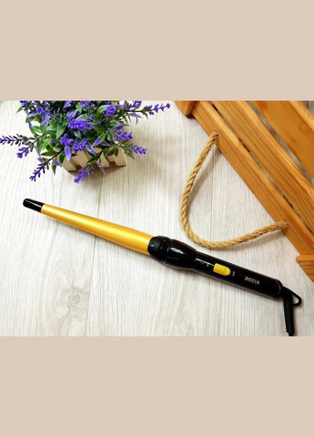 Професійна конусна плойка для завивання волосся із затискачем HR-713 Pro Чорна Rozia (306716711)