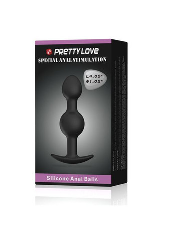 Анальна пробка silicone Anal balls Чорна BI0395 - CherryLove LyBaile (282850732)