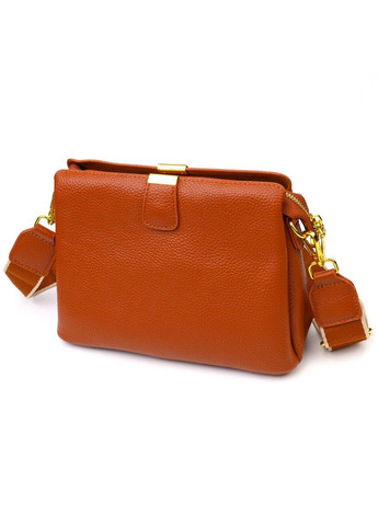Сумка жіноча через плече на три відділення шкіряна 22105 Руда Vintage (302008812)