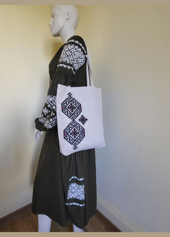 Торбинка для покупок (шопер) з ручною вишивкою "Класична"розміром 400*330 Hand Made (317573439)