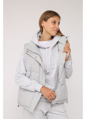Утепленный женский жилет цвет светло-серый ЦБ-00277849 Yuki (353686369)