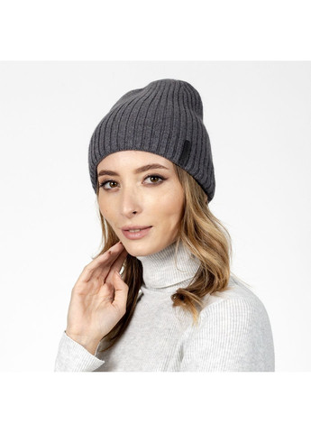 Шапка біні жіноча вовна сіра BENOIT LuckyLOOK 581-524 (322781771)