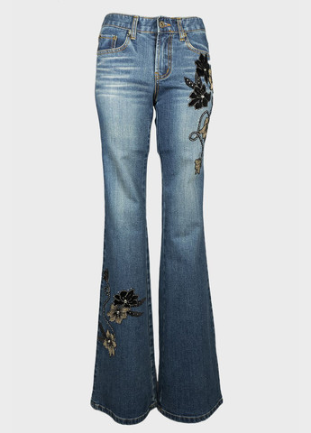 Женские винтажные клешеные джинсы S-1522 Синий Tantra - (272797653)