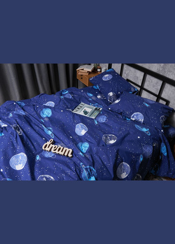 Комплект постельного белья Бязь Gold Люкс «» полуторный евро 160х220 наволочки 2х70х70 (MS-820004817) Moon&Star Planets (293148025)