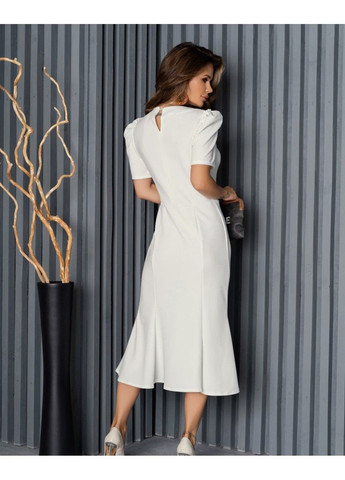 Молочное повседневный платье 14152 xl молочный ISSA PLUS