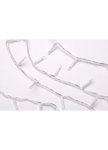 Гірлянда штора Водоспад 3х2 м 280 LED (прозорий шнур з перехідником) Синє світло No Brand (331640008)