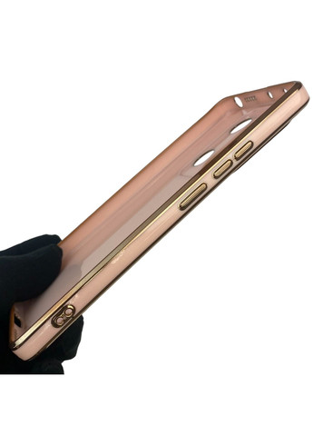 Чехол для POCO M6 Pro 4G с кольцом-подставкой с золотой окантовкой на поко м6 про пудровый gs1 Xiaomi (366231516)