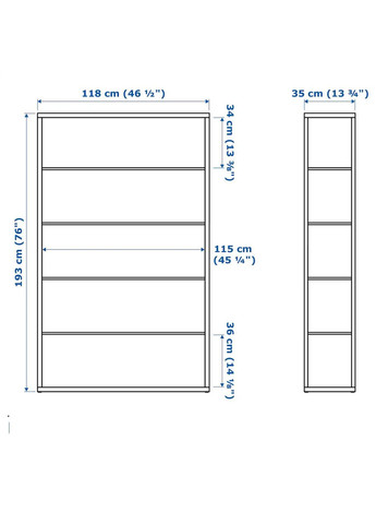 Стелаж ІКЕА FJALKINGE 118х193 см (60221683) IKEA (278405750)