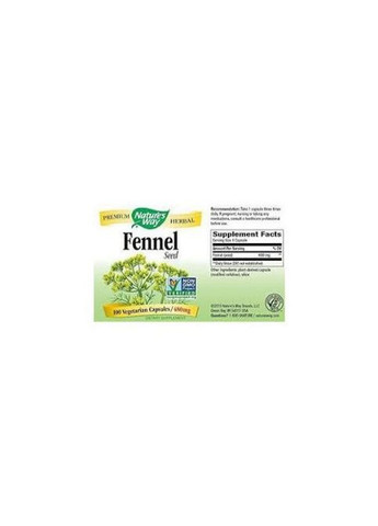 Fennel Seed 480 mg 100 Caps Nature's Way (304559078)