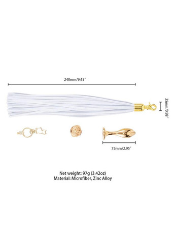 Металлическая анальная пробка Хвост пони LOCKINK SEVANDA White Pony-Tail No Brand (366878804)