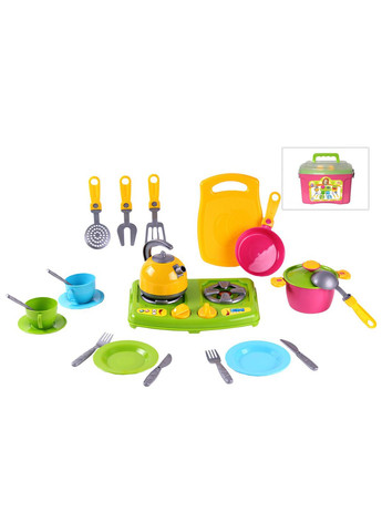 Ігровий набір "Посуд у валізі" 2407TXK 23 предмети для дітей ТехноК (301648576)