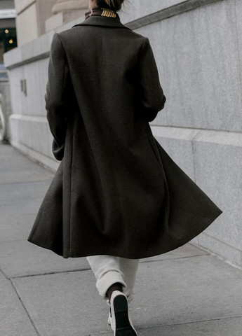 Темно-коричневе демісезонне Пальто Zara