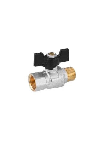 Кран кульовий 1/2" ВЗ PN40 метелик, нікельований Kroner (322643669)