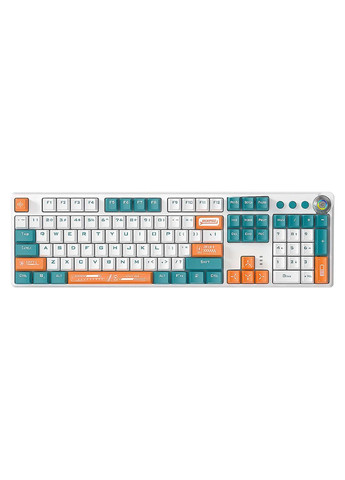 Клавіатура Aula f2088 pro plus 9 orange keys krgd blue usb ua whit (268547470)