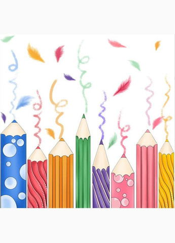 Вінілові наклейки на стіну Різнобарвні олівці (лист 30 х 90 см) Б391-5 No Brand (302242685)