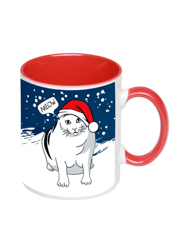 Чашка с принтом "Кот Бендер" / Кружка новогодняя с символом года 330мл (цвет чёрный) (16718) No Brand (312487671)