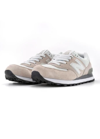 Бежевые демисезонные кроссовки мужские new balance 574 light beige v2 нью беланс 574 No Brand