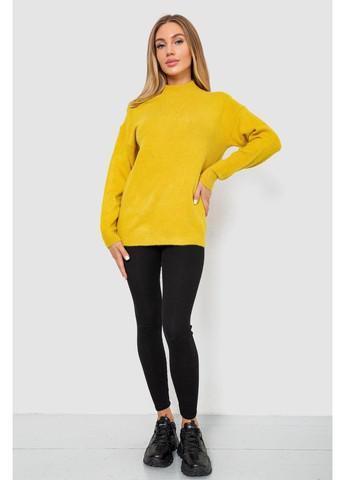 Гірчичний светр жіночий вовняний,, 244r0390 Ager