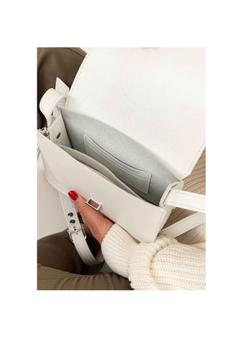 Сумка женская кожаная бохо через плечо Лилу Белая BlankNote (302008026)