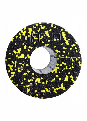 Массажный ролик EPP PRO+ 45 x 14.5 см (валик, роллер) гладкий Black/Yellow 4FIZJO 4fj0089 (275653882)