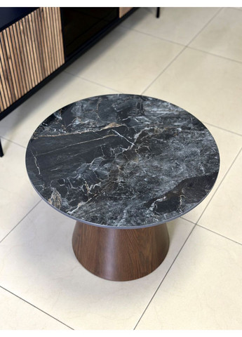 Журнальний столик VIRGINIA B Чорний глянець / Коричневий мат 60 x 43,5 см. Intarsio (372178466)