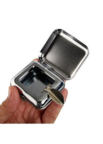 Минипепельница из нержавеющей стали портативная карманная пепельница для сигарет No Brand (306433241)