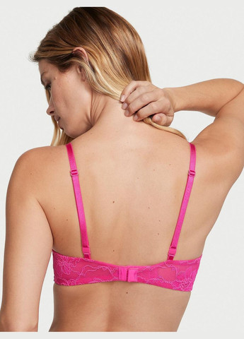 Розовый бюстгальтер shine cradle lace push-up Victoria's Secret полиамид