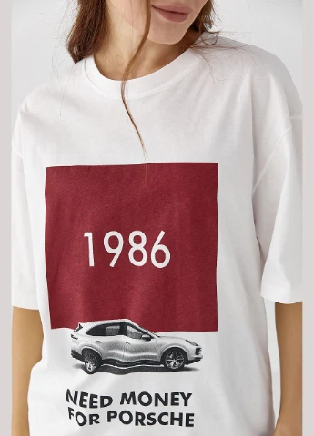 Жіноча футболка з принтом Porsche Lurex - (332200014)