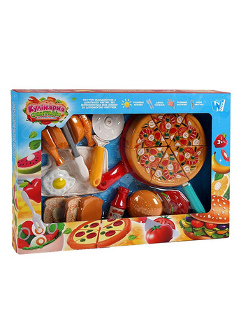 Набір продуктів "Кулінарна фантазія" 10455, 24 елементи, продукти на липучках, досточка, в коробці (6985898400849) WToys (318093213)