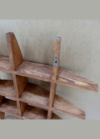 Настенная книжная полка из дерева Властелин капучино (КПГ-001709) No Brand (328076199)