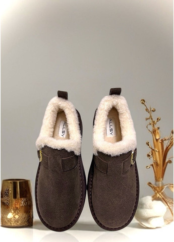 Жіночі укорочені угги коричневий колір No Brand (359368919)