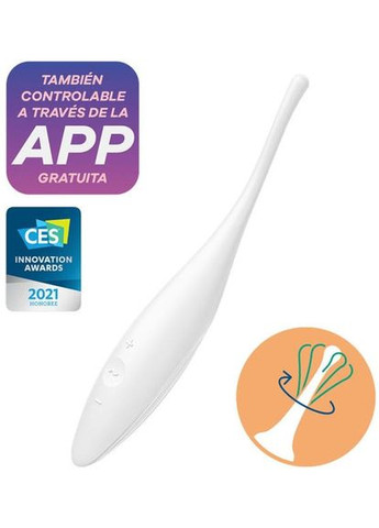 Вібратор-смарт із цілеспрямованою стимуляцією Twirling Joy, білий Satisfyer (331171386)