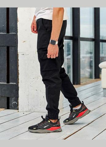 Черные спортивные, повседневный, кэжуал демисезонные брюки Vakko
