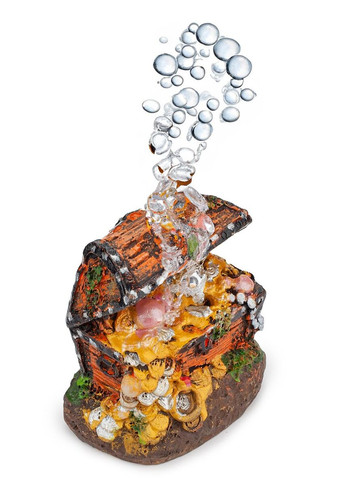 Аквариумный декор – сундук с пузырьками, 5,5см Happet (360245371)