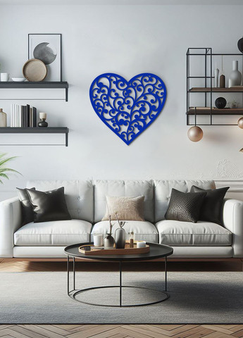 Декоративне панно з дерева, інтер'єрна картина на стіну "Любляче серце", оригінальний подарунок 70х75 см Woodyard (292112992)