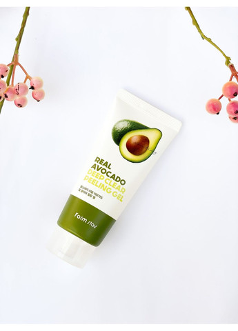 Очищающий пилинг-гель для лица с авокадо экстрактом Real Avocado Deep Clear Peeling Gel 100 ml FarmStay (366973162)