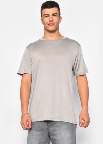 Серая футболка мужская однотонная серого цвета Let's Shop