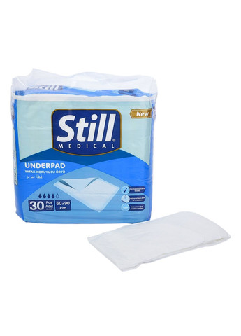 Пелёнки гигиенические впитывающие Underpad New 60x90 см 30шт непромокаемые защитные для детей и взрослых Still (315832011)