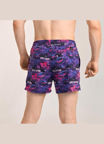 Чоловічі шорти для плавання фіолетові з принтом No Brand (346085277)