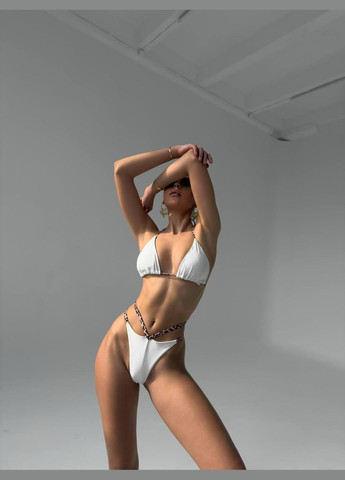 Білий стильний купальник Luna