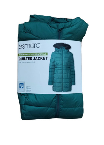 Зелена демісезонна зимова куртка водовідштовхувальна та вітрозахисна для жінки 395816 зелений Esmara