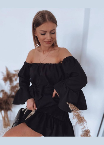 Чорна спортивна, повсякденний, святковий, вечірня ніжна весняна сукня SAVOY BRAND