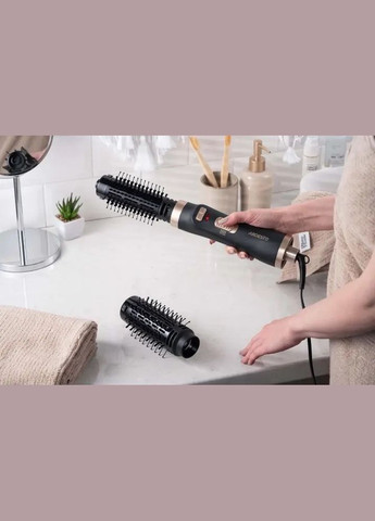 Фен-щітка HD-C100 з керамічним покриттям 2 насадки 100Вт Холодний обдув Чорний/Пудровий Ardesto (339111575)