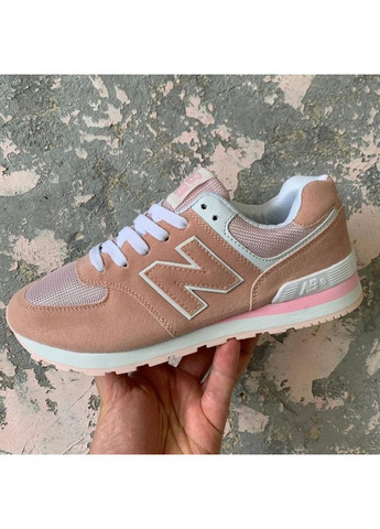 КРОСІВКИ ЖІНОЧІ NEW BALANCE 574 WHITE CORAL НЬЮ БЕЛАНС 574 No Brand білі демісезони (367174093)